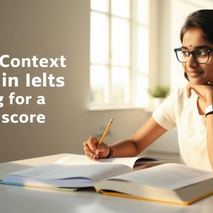 indian student with TITLE Using Context Clues in IELTS Reading for a Higher Score_________