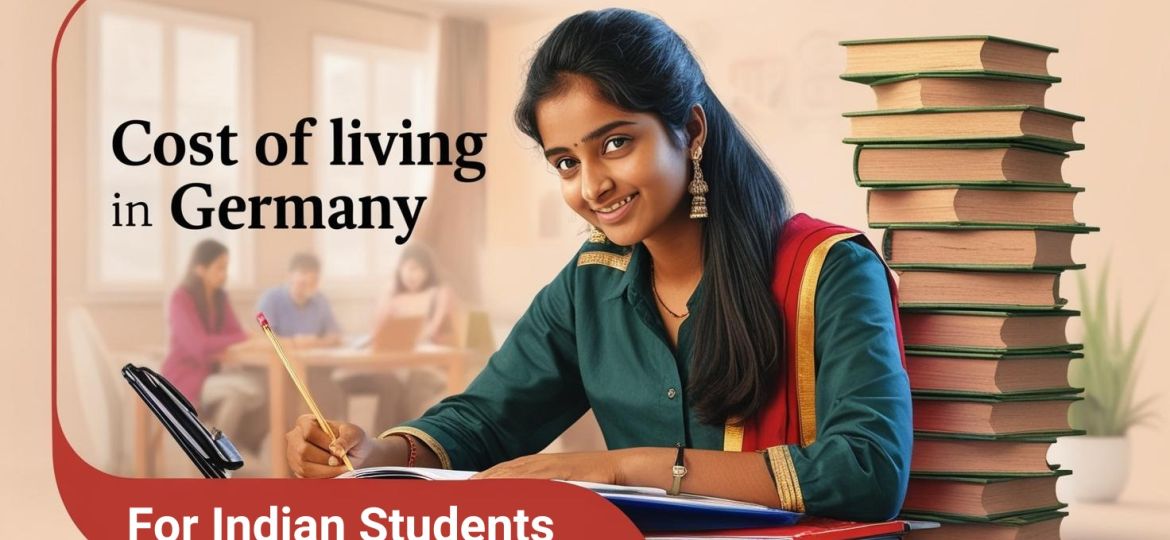 An Indian student holding an acceptance letter from a German university, smiling with excitement.
