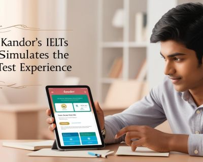 indian student image with title How Kandor’s IELTS App Simulates the Real Test Experience