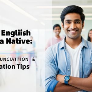 indian student image with title Speak English Like a Native_ 7 Pronunciation & Intonation Tips (1)