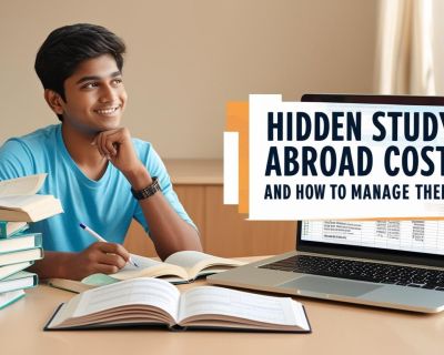 indian student with title Hidden Study Abroad Costs and How to Manage Them__