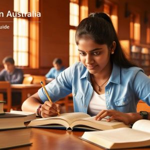 indian student with title Studying in Australia_ A Complete Guide