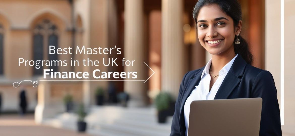 real indian student image with title Best Master’s Programs in the UK for Finance Careers__