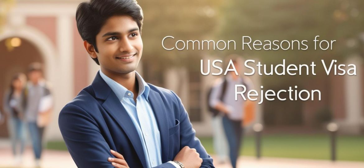 real indian student image with title Common Reasons for USA Student Visa Rejection__