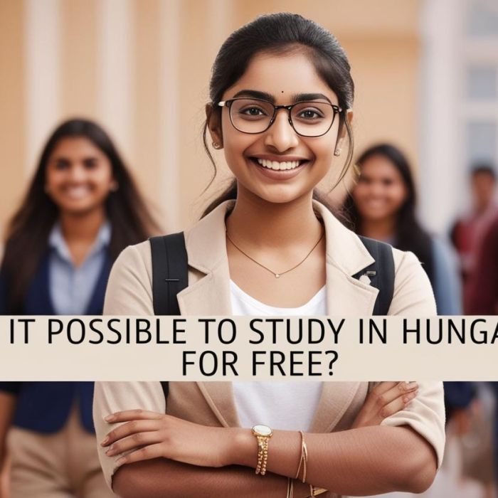 real indian student image with title Is It Possible to Study in Hungary for Free_____