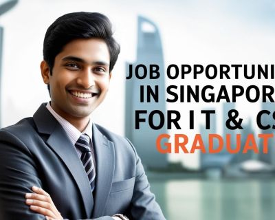 real indian student image with title Job Opportunities in Singapore for IT & CS Graduates__________