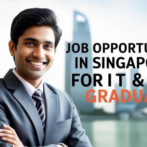 real indian student image with title Job Opportunities in Singapore for IT & CS Graduates__________