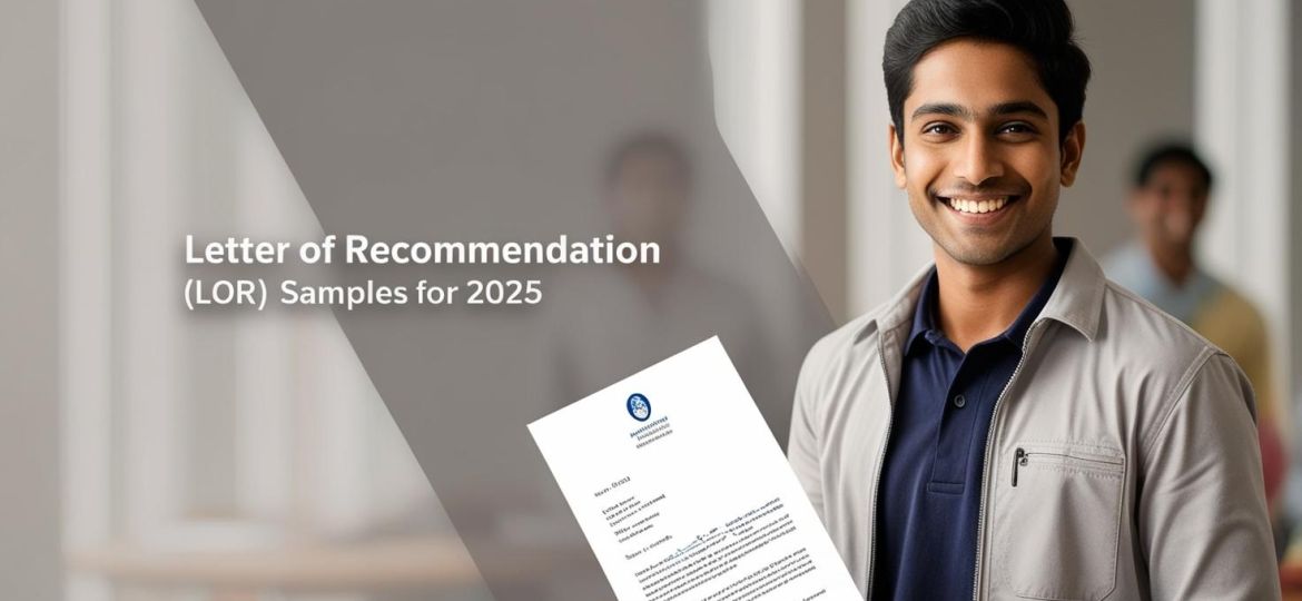 real indian student image with title Letter of Recommendation (LOR) Samples for 2025__