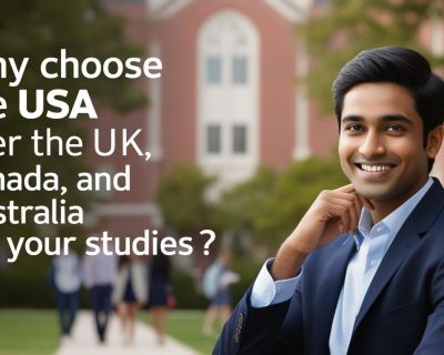 real indian student image with title Why Choose the USA Over the UK, Canada, and Australia for Your Studies_______________