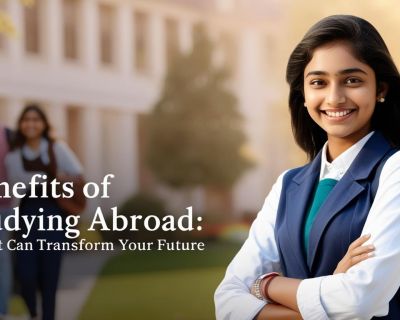 real indian student image with write title Benefits of Studying Abroad_ How It Can Transform Your Future