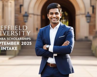 real indian student image with write title Sheffield University Offers MBA Scholarships for September 2025 Intake_________