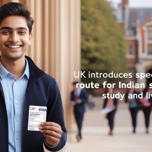 real indian student image with write title UK Introduces Special Visa Route for Indian Students to Study and Live Abroad__