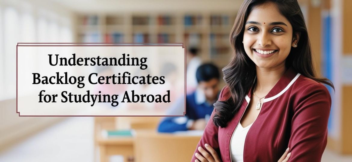 real indian student image with write title Understanding Backlog Certificates for Studying Abroad_____