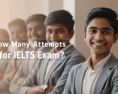 real indian student image with write title How Many Attempts for IELTS Exam___________