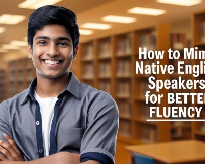 real indian student with title How to Mimic Native English Speakers for Better Fluency______