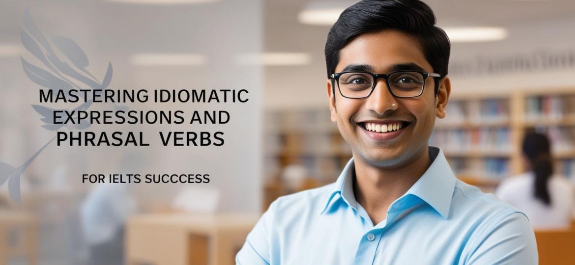 real indian student with title Mastering Idiomatic Expressions and Phrasal Verbs for IELTS Success_________