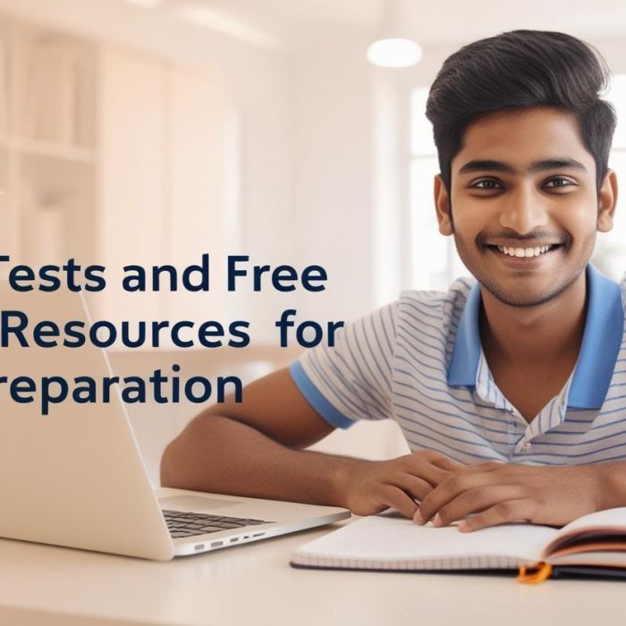 real indian student with title Mock Tests and Free Online Resources for IELTS Preparation________